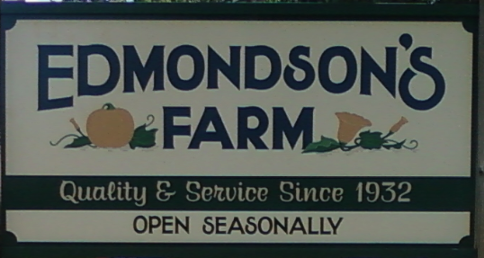 Edmondson's Farm Sign